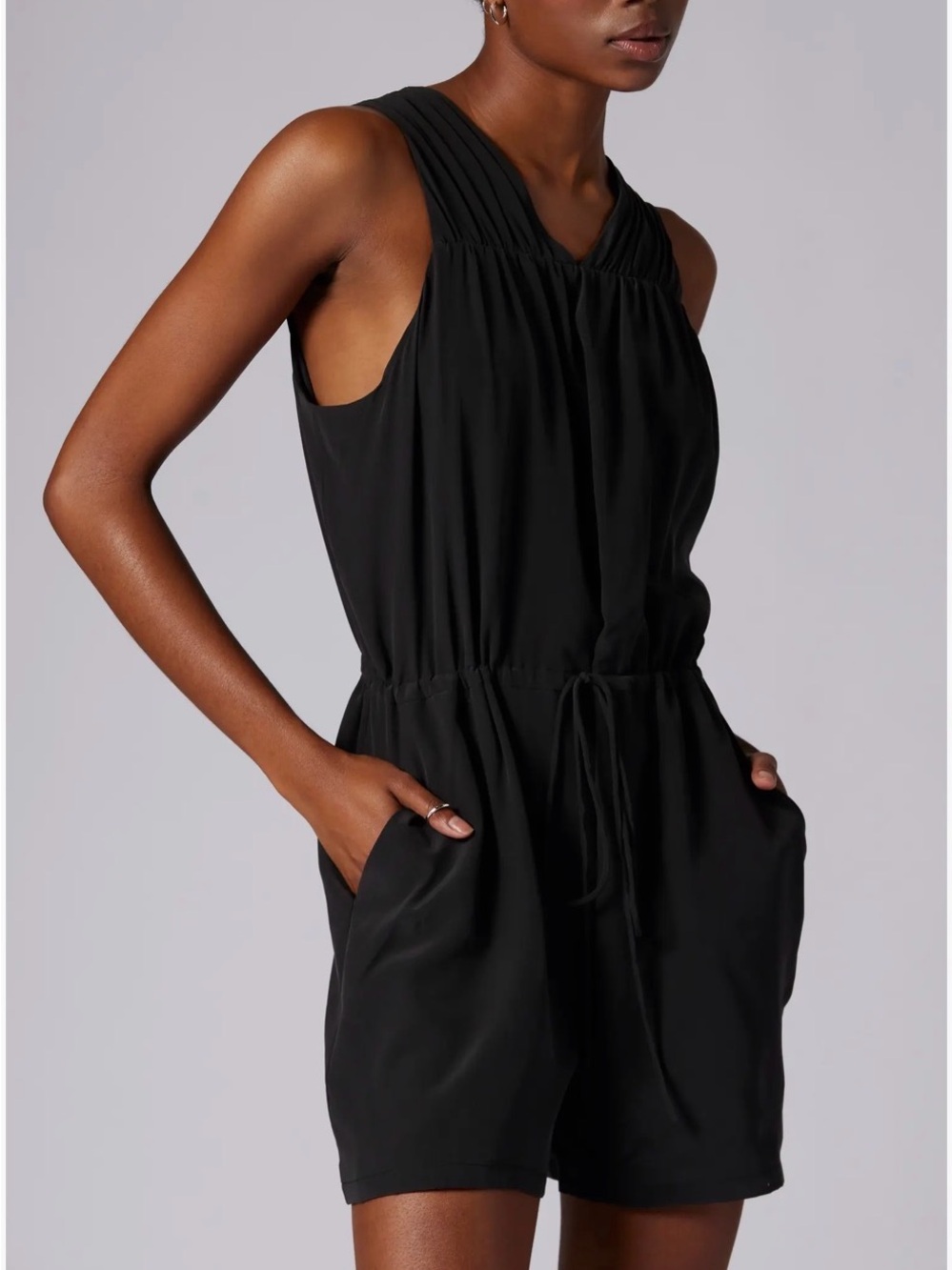 Equipment Femme Black Silk Romper!